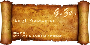 Gangl Zsuzsanna névjegykártya